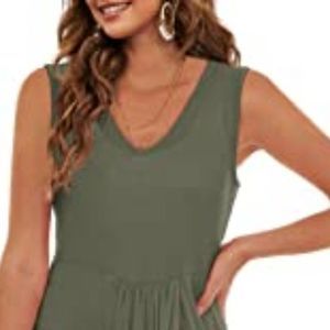 Womens Good Vibes Rainbow Sleeveless Maxi Dress Summer Casual Tank Dresses